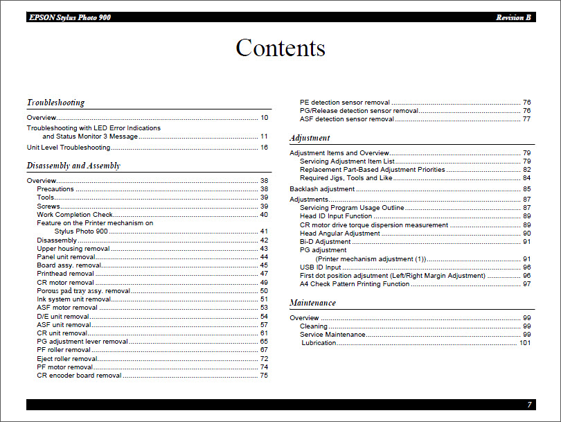 EPSON 900 Service Manual-2